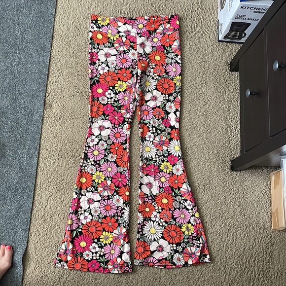 Hippie Flower Power Flared Leggings - Picture 2 of 3